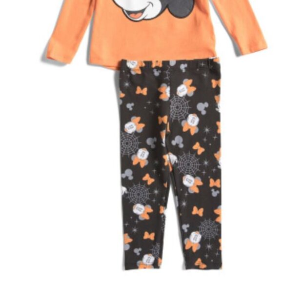 NWT Disney Minnie Halloween Toddler Girls Long Sleeve Cotton Top & Pants Set - Picture 2 of 8